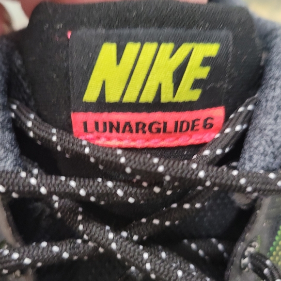 Nike Lunarglide 6/Luna Glide/Black/Green Shoes Size 7y women's 8.5 running - Picture 9 of 11